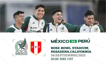 México vs Perú ¿A qué hora y dónde ver el partido en vivo?