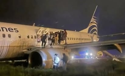 Avión procedente del AICM sale de pista al aterrizar en Panamá