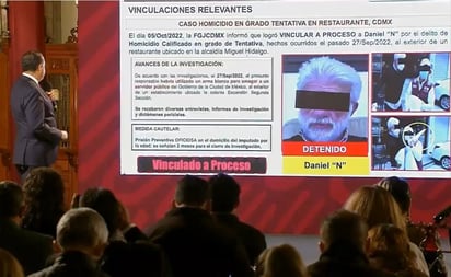 Exponen en la mañanera de AMLO vinculación a proceso del papá de Mauricio Tabe