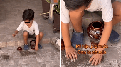 VIDEO: Sorprende a su hijo jugando con las cenizas de su abuela