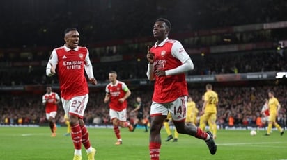 Arsenal se consolida líder en su grupo al vencer a Bodo/Glimt: Con goles de Nketiah, Holding y Vieira, Arsenal goleó como local a Bodo/Glimt y continúa con puntaje ideal en la Europa League.