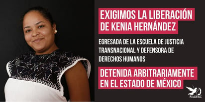 Piden liberación de activista indígena Kenia Hernández Montalván