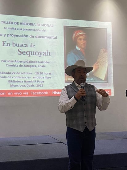 Cronista de Zaragoza presenta en Monclova un libro acerca de un nativo americano