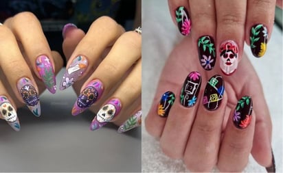 Diseños de uñas ideales para Día de Muertos