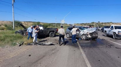 Encontronazo entre camionetas en la 57 deja varios lesionados