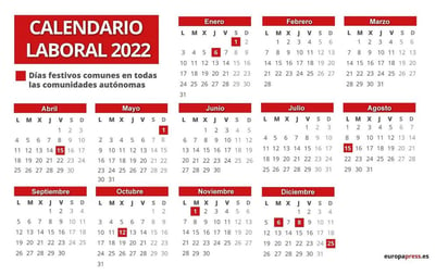 Días feriados: puentes que habrá en noviembre 2022