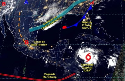 Se acerca la tormenta tropical 'Lisa', provocará este martes lluvias muy fuertes en Quintana Roo 