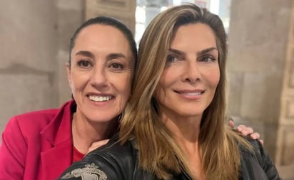 Se lanzan contra Montserrat Oliver por presumir foto con Claudia Sheinbaum