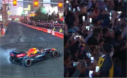  El espectacular show de Checo Pérez en las calles de La Vegas