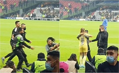 VIDEO: Aficionada burla seguridad del Estadio Azteca para abrazar a Katty Martínez