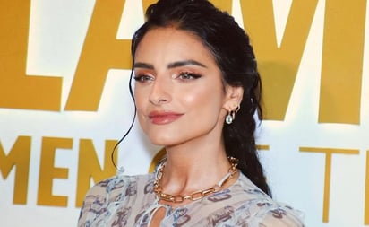 Aislinn Derbez muestra cómo llevar blazer con brasier a la vista