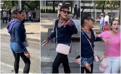 '¡Bola de nacos!': Diputada trans de Morena persigue a manifestantes en marcha para defender al INE