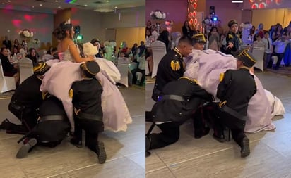 Viral: Chambelanes dejan caer a quinceañera en pleno vals más de una vez