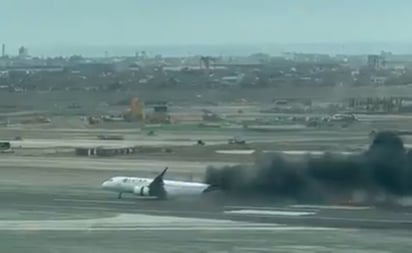 Avión de Latam choca y se incendia en el aeropuerto de Lima; hay dos muertos y un herido