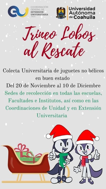 UAC Piedras Negras inicia colecta de juguetes para Navidad