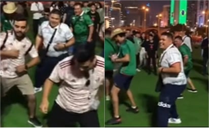 VIDEO: Mexicanos se organizan y bailan 'Payaso de rodeo' en la Copa del Mundo: Los fanáticos mexicanos aprovecharon la noche qatarí para organizar el baile