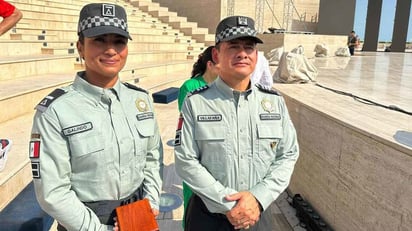 Oficial Galindo, una de las dos mujeres de la Guardia Nacional  está en Qatar y sin miedo