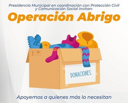 Protección Civil solicita donaciones para apoyar a personas en estado vulnerable ante el frío