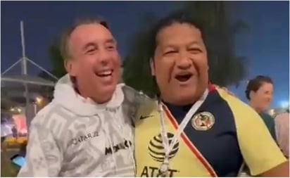 Aficionado del América se encuentra a Emilio Azcárraga en Qatar y tiene divertida reacción