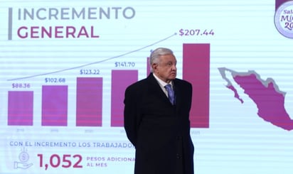 AMLO no ve riesgo de que se desate inflación por aumento del 20% en el salario mínimo