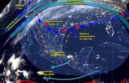 Este domingo, el Frente frío 13 provocará lluvias en estos 4 estados 