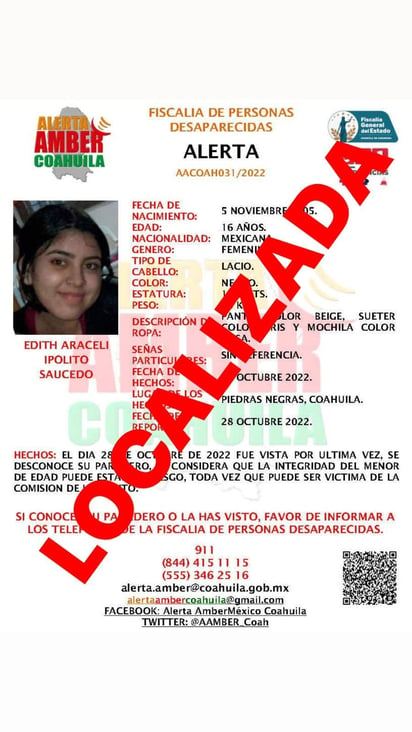 Menor que se fue a la CDMX con una mujer ya fue localizada