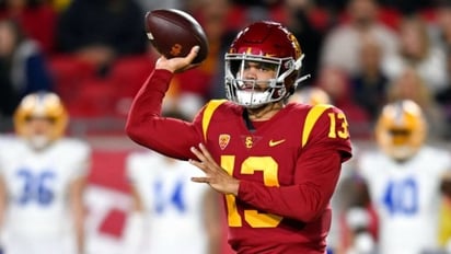 Caleb Williams, QB de la USC, es el 'MVP' al recibir el trofeo HEISMAN 2022 