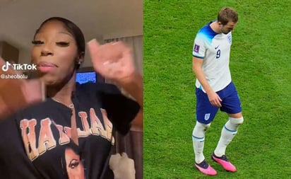 Intenta grabar TikTok, pero la reacción de su pareja a penal de Harry Kane lo impide