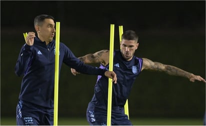 Rodrigo de Paul y Ángel Di María, aptos para jugar ante Croacia: Los futbolistas argentinos entrenaron al mismo ritmo del resto de sus compañeros luego de sus respectivas lesiones musculares