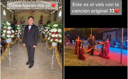 Joven celebra sus XV años con 'chambelanas' y vals, se hace viral en TikTok