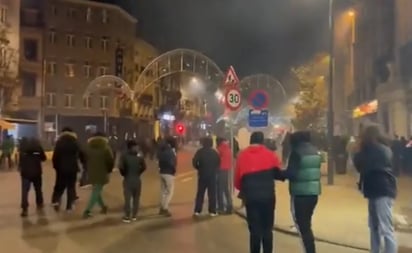 Reportan disturbios en Bruselas por la derrota de Marruecos ante Francia en la semifinal de Qatar