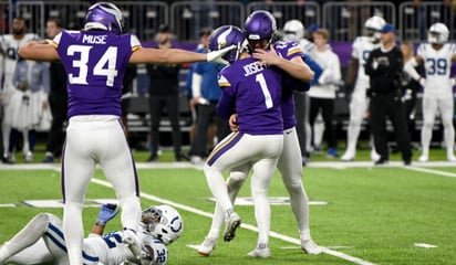 Vikings hace la mayor remontada en la historia de la NFL ante Colts