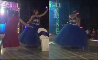 Mujer quita silla que “estorbaba” y arruina baile de quinceañera; video se vuelve viral