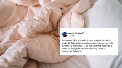 Se robaron las sábanas del motel y el lugar los amenazó con publicarlos en redes