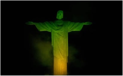 Cristo Redentor, iluminado en honor a Pelé