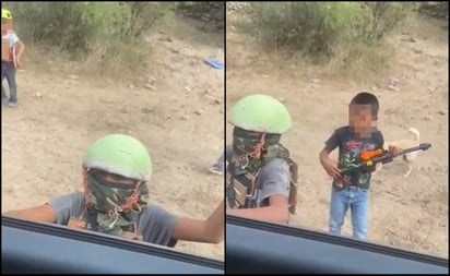 VIDEO: Niños juegan a hacer un retén con armas de juguete y video se vuelve viral