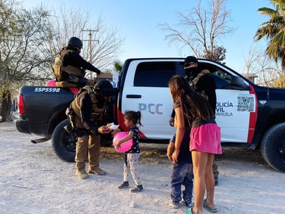 Policía Civil Coahuila se viste de Reyes Magos