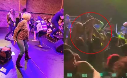 VIDEO: Mamá de baterista se lanza al público en pleno concierto de Heavy Metal