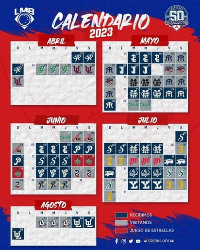 Listo el Calendario de 'La Furia Azul'