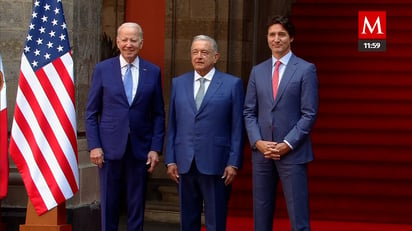 AMLO, Biden y Trudeau se toman foto oficial de Cumbre de Líderes de América del Norte