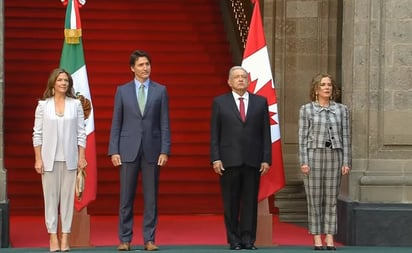 AMLO recibe a Justin Trudeau en Palacio Nacional para reunión bilateral