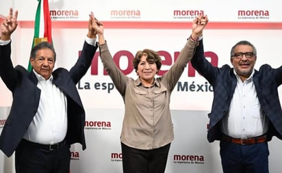 Morena va en alianza con PT y Partido Verde en Edomex con Delfina Gómez