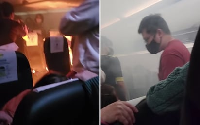 VIDEO: Cargador portátil explota en avión y provoca incendio antes de despegar