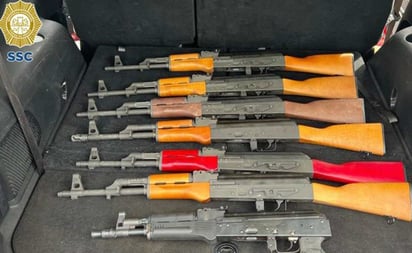 Cae sujeto con 7 rifles mejor conocidos como Cuerno de Chivo y droga en Magdalena Contreras