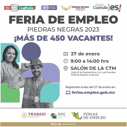 SNE tendrá  'Feria del Empleo' el próximo 27 de enero