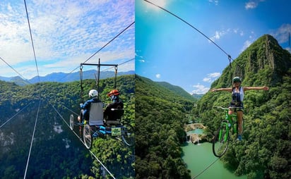 Cuánto cuesta subirse a estas bicicletas aéreas en la Huasteca