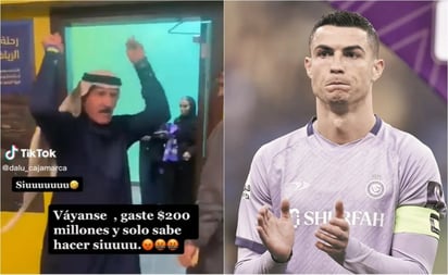 'Jeque' del Al-Nassr explota contra Cristiano Ronaldo: '200 millones y sólo sabe decir Siiuuu': El aparente directivo del Al-Nassr no soportó quedar eliminado del torneo