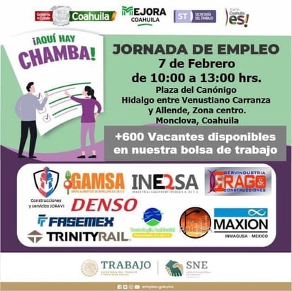 Servicio Nacional del Empleo invita a la jornada del empleo