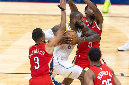 ¡Los Pelicans se recuperaron ante Los Lakers de LeBron, que quedó más cerca del récord!