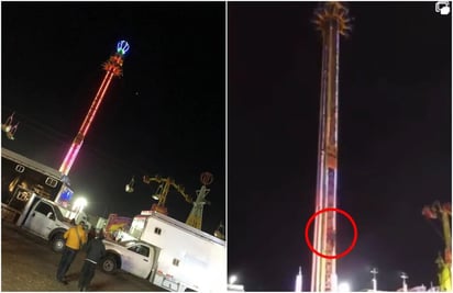 VIDEO: ¡Atrapados! Falla juego en feria de Tizayuca y deja a varias personas en las alturas 